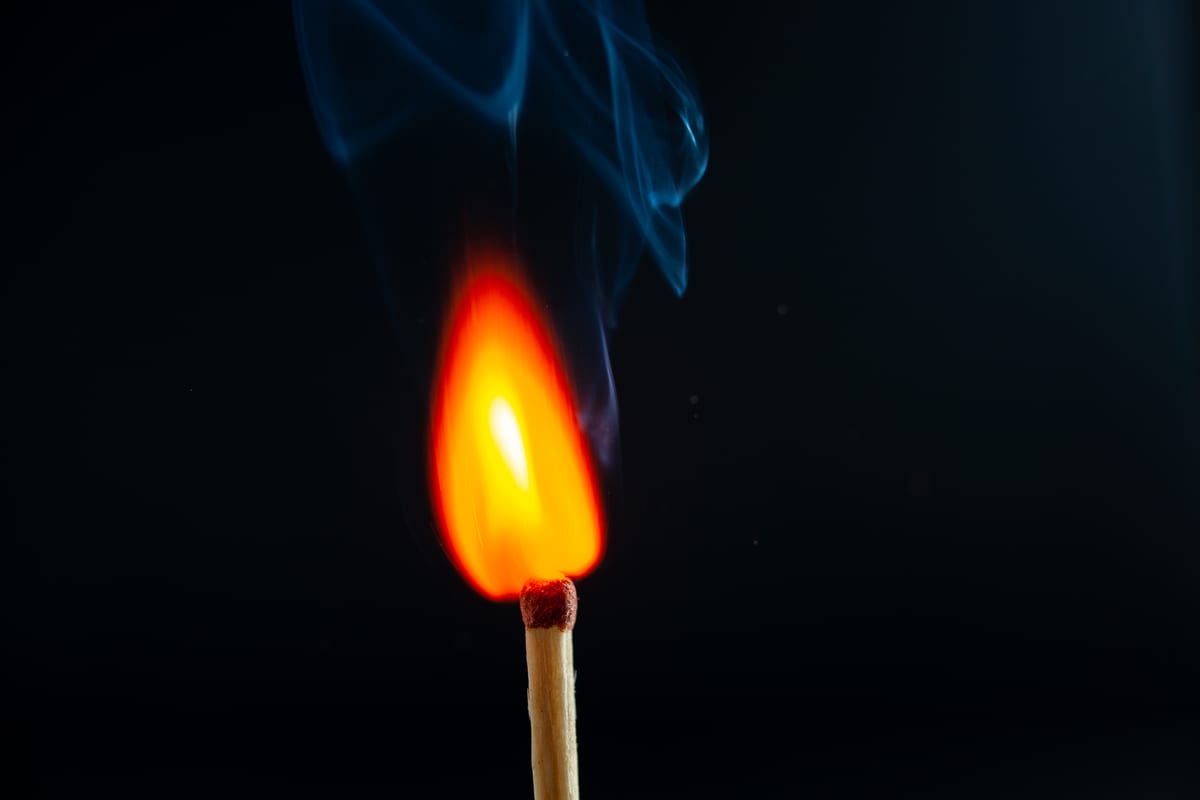 Brandende lucifer